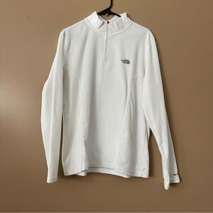 North face women’s white fleece light weight pull over size XXL
